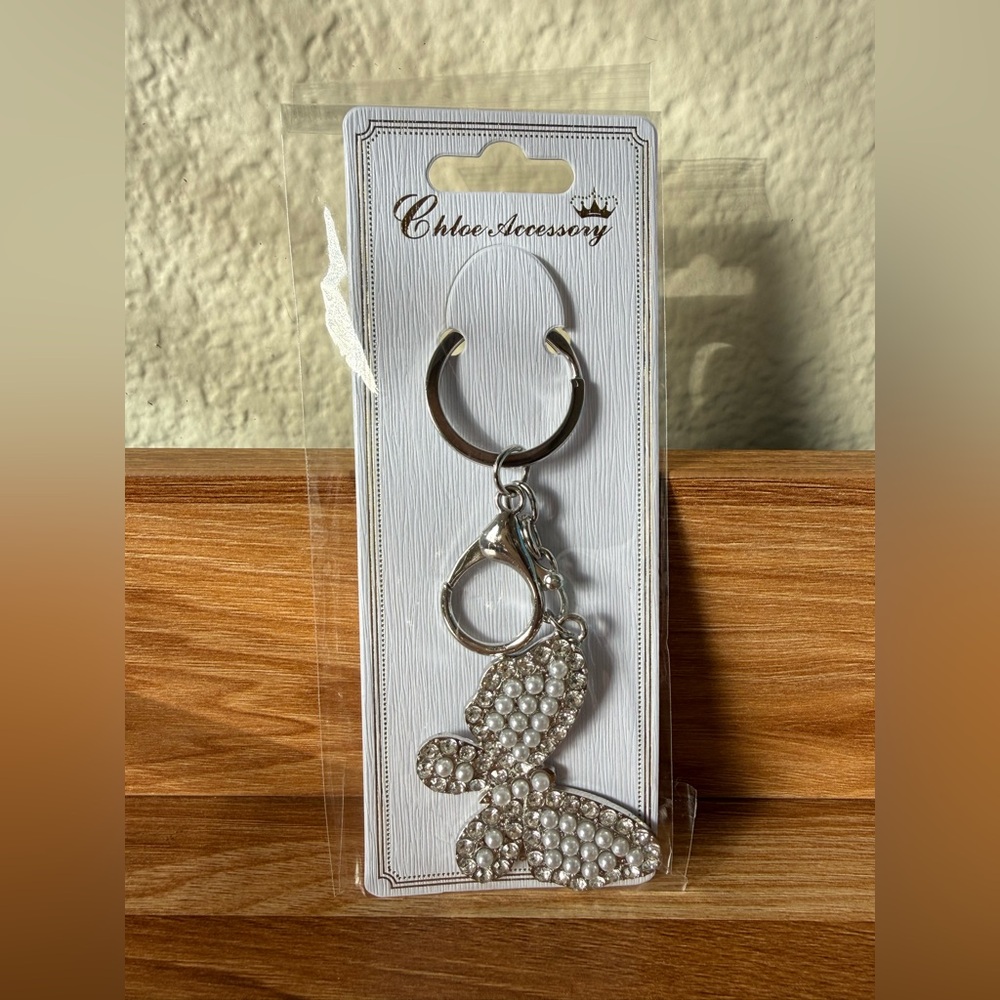 Silver Butterfly Keychain